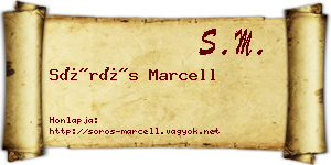 Sörös Marcell névjegykártya